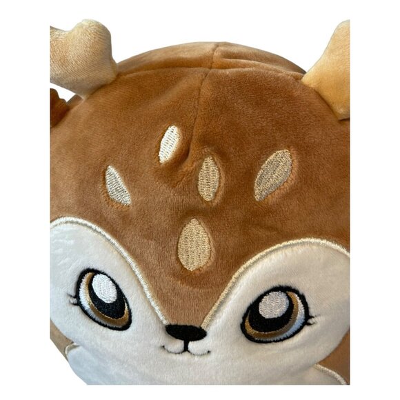 Squishmallows Deer Plush Toy 10" Brown Cream Cuddly Stuffed Animal Glitter Heart - Picture 2 of 4